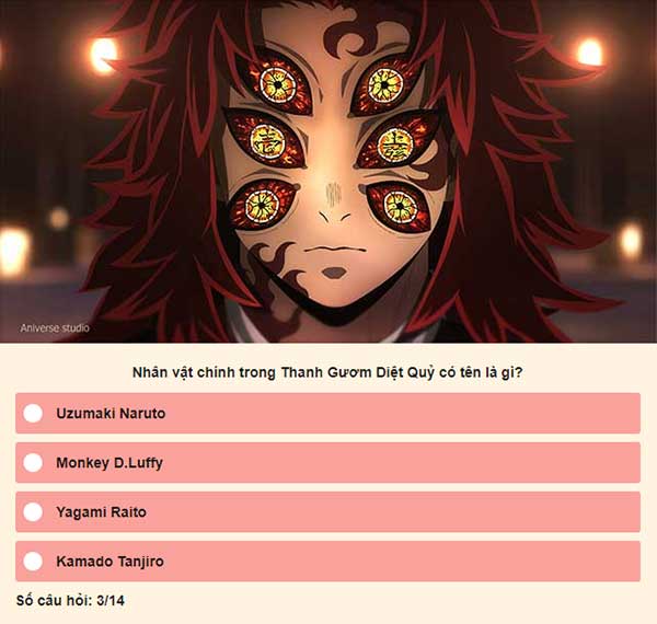 Chọn đáp án đúng