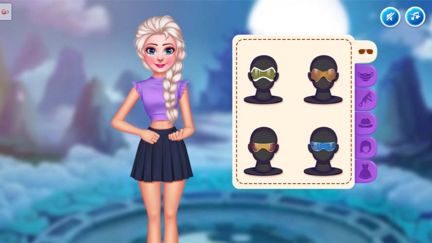 Game có rất nhiều phụ kiện như: kính, bịt mặt, súng, mũ,... chờ bạn khám phá đó.