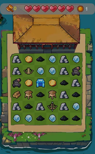 Số lượt ghép hình sẽ giúp người chơi tăng số lượng vũ khí phòng thủ