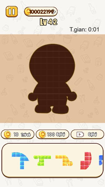 Đặt những miếng ảnh ghép vào bên trong khung hình