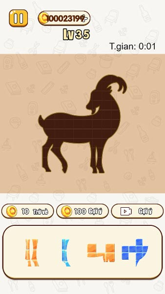 Tiếp tục chinh phục những cấp độ khác trong game Giải đố ghép hình GameVui
