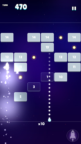 Tên lửa sẽ giúp bạn phá một dãy gạch.