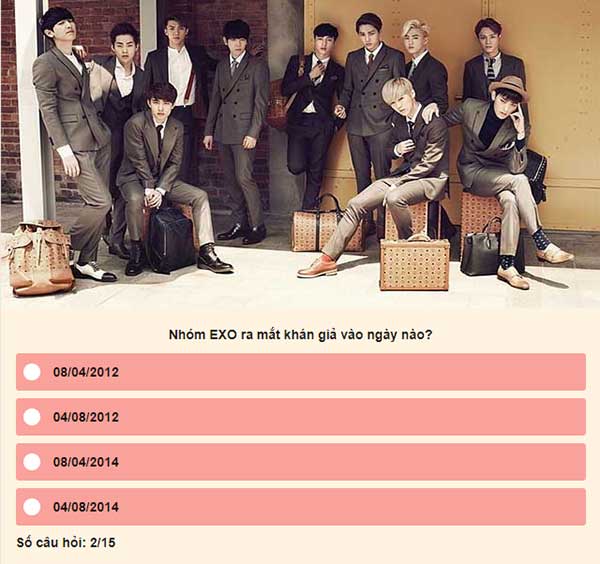 Chọn đáp án đúng