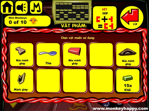 Các vật đã thu được