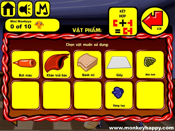 Các vật được thu thập được