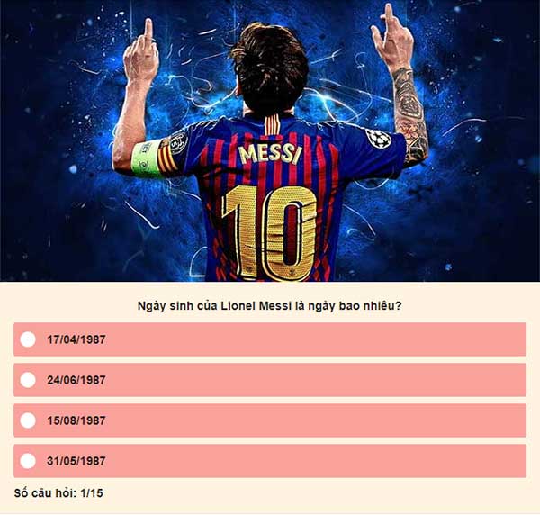 Chọn đáp án đúng