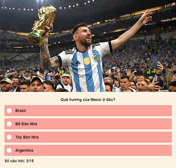 Chọn đáp án đúng