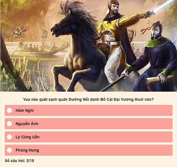 Chọn đáp án đúng