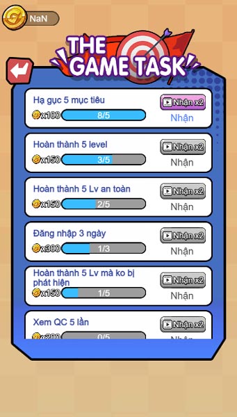 Rất nhiều phần thưởng khi hoàn thành nhiệm vụ