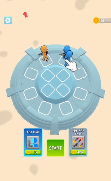 Mua quân lính người que Stickman và đặt vào vị trí chiến đấu