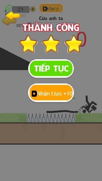 Hoàn thành level thử thách