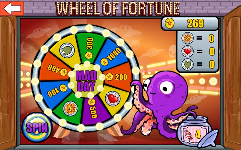 Vòng quay nhận thưởng xu.