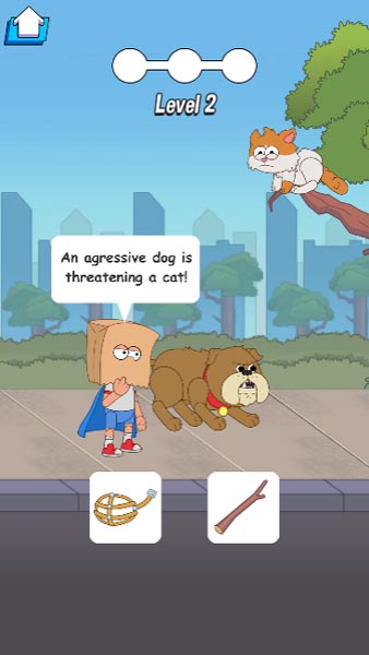 Giải cứu mèo con khỏi chú chó hung hăng