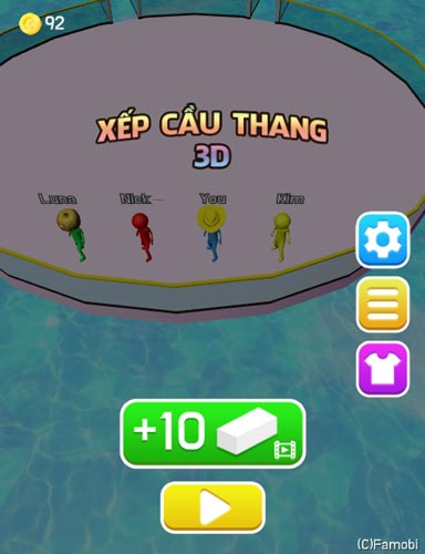 Chơi game Xếp cầu thang 3D - GameVui