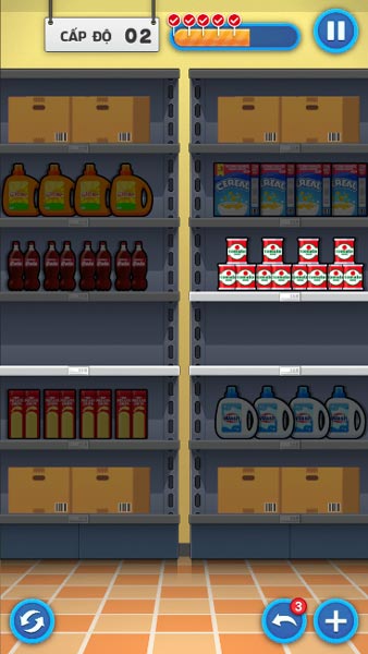 Sau đó sắp xếp, phân loại chúng vào kệ hàng sao cho phù hợp