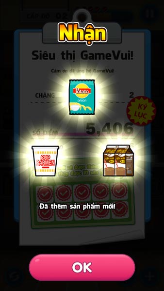 Các mốc thành tích nhận được khi đạt đủ điều kiện