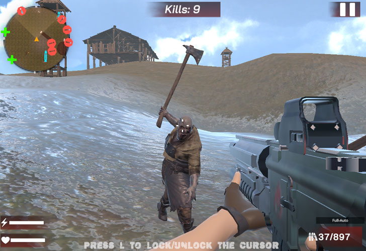 Hãy tiêu diệt lũ zombies để chúng không tiến gần lại bạn.