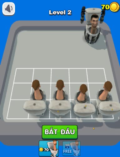 Có thể mua thêm Skibidi Toilet bằng tiền xu hoặc xem QC