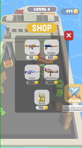 Thu thập xu để mở khóa thêm các khẩu súng mới.