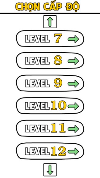 Có nhiều level cấp độ để thử thách người chơi
