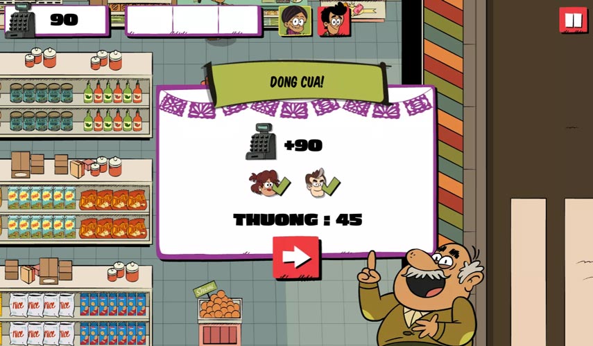 Hãy phục vụ được nhiều khách nhất để đạt được số điểm cao nhất.