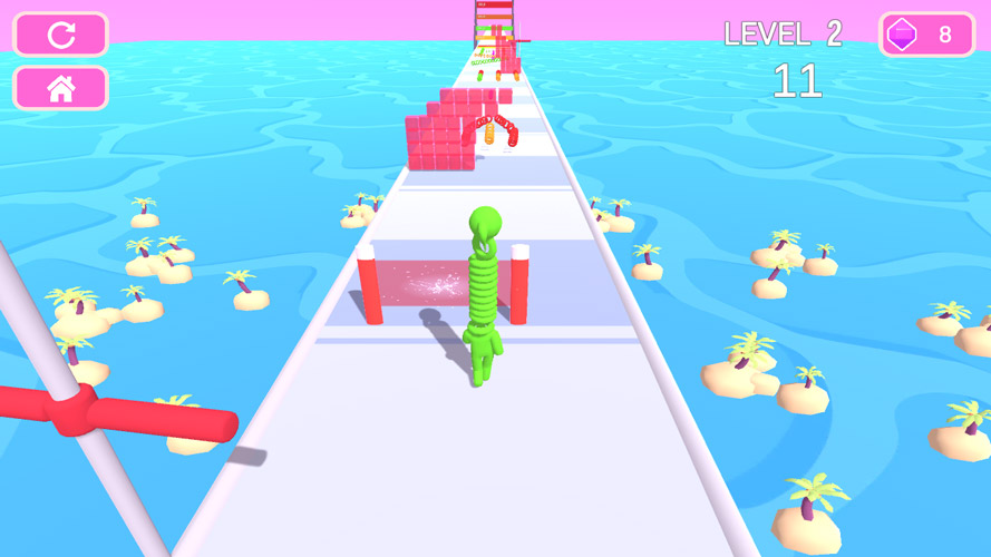 Đi vào cổng laze để đổi màu.