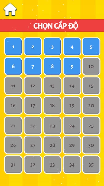 Nhiều level cấp độ để người chơi trải nghiệm