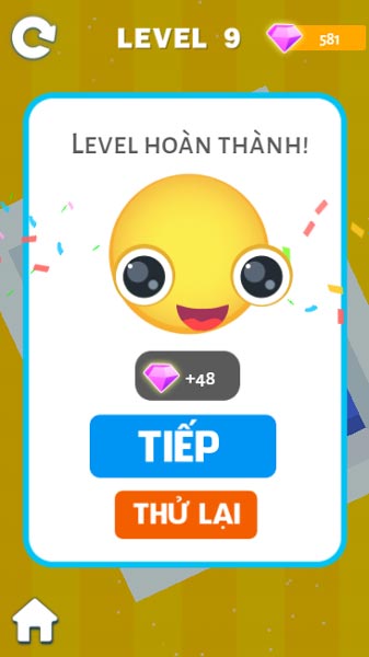 Hoàn thành level thử thách