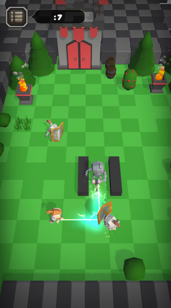 Ném búa để tiêu diệt kẻ thù và vượt qua màn chơi.