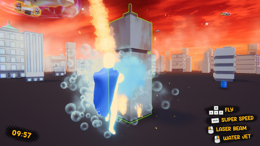 Hãy tiêu diệt các phi thuyền địch và dập lửa cho các tòa nhà.