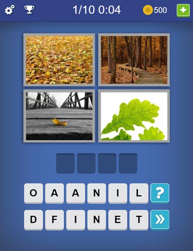 Mỗi cấp độ sẽ có 4 ảnh nhỏ để gợi ý