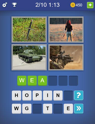 Số ô chữ và 4 bức ảnh gợi ý là đầu mối, gợi ý duy nhất