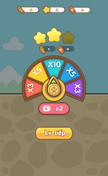 Hoàn thành level thử thách và nhận thưởng