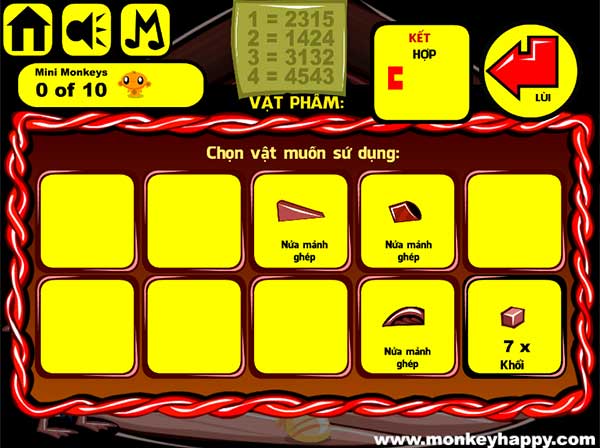 Các vật đã thu được