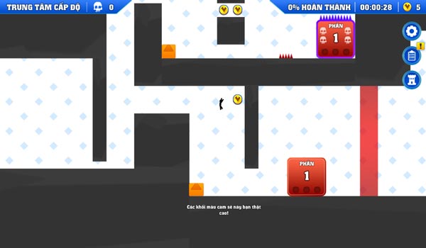 Nhảy lên các khối màu da cam để nhảy cao