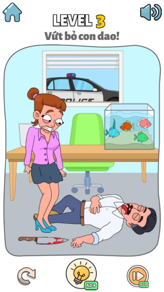 Con dao trong tay người phụ nữ có vẻ nguy hiểm