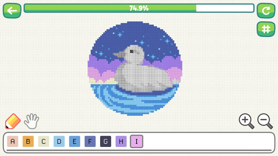 Tô đúng màu theo chữ cái và tận hưởng thành quả của mình nhé.
