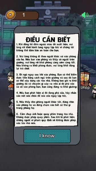 Chơi game Tránh xa Zombie - Haunted Dorm GameVui