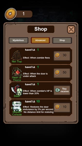 Những vật phẩm tăng sức mạnh có trong Shop cửa hàng