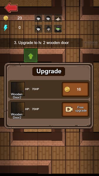 Nhanh chóng xây các tháp phòng thủ và nâng cấp giường ngủ, cánh cửa an toàn