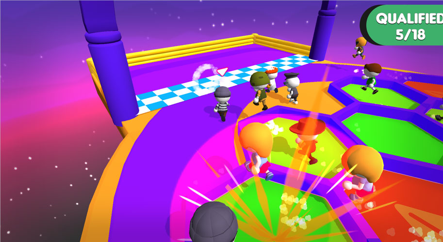 Vượt qua tất cả chướng ngại vật và cán đích trong top để được đi tiếp.