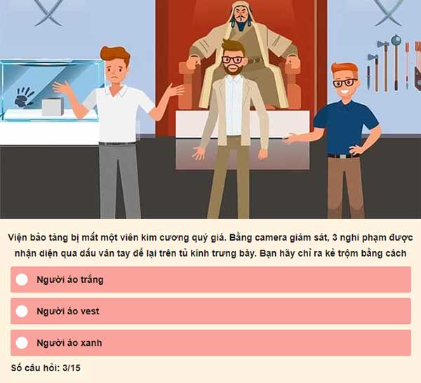 Chọn đáp án đúng