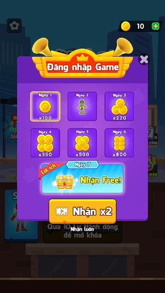 Phần thưởng đăng nhập Game dành cho tân thủ