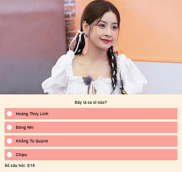 Chọn đáp án đúng