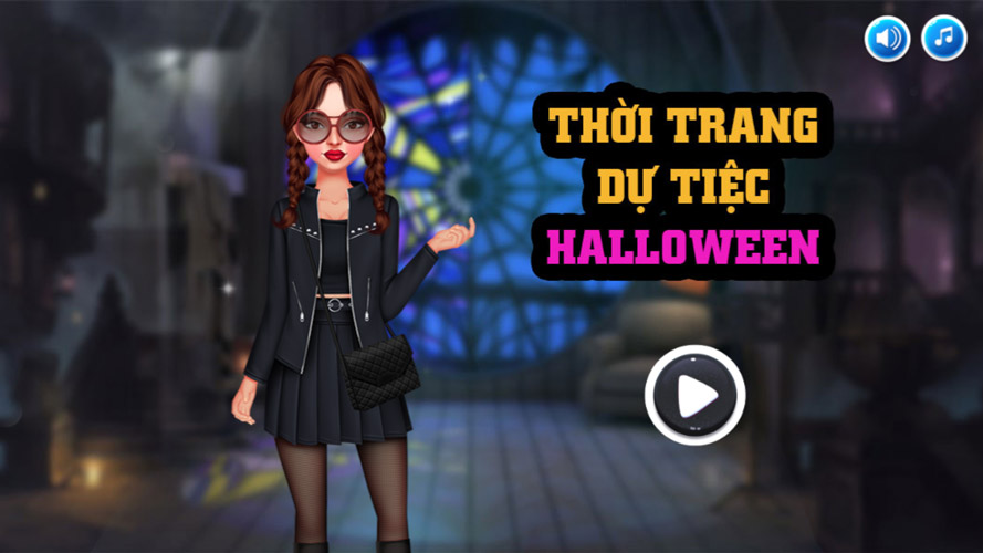 Chơi game Thời trang dự tiệc Halloween - GameVui.vn