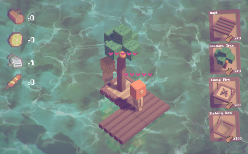 Thu thập gỗ để xây các tài nguyên khác.