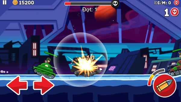 Di chuyển khéo léo và bắn hạ xe tăng chiến đấu của kẻ thù