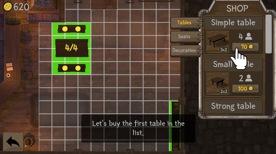Có rất nhiều bàn ghế để bạn thiết kế quán rượu.