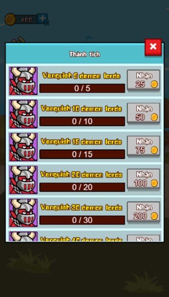 Hoàn thành nhiệm vụ và nhận phần thưởng