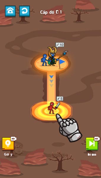 Chọn những quân địch có chỉ số yếu hơn để tấn công